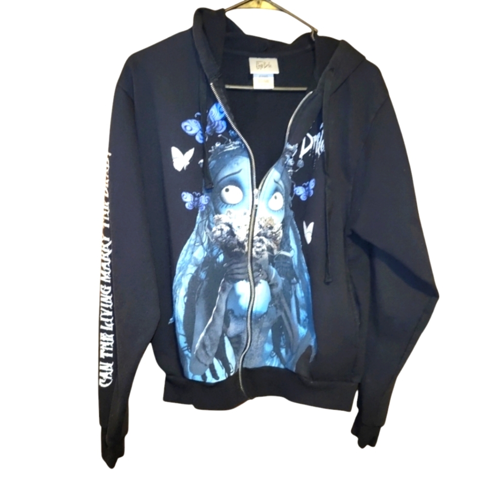 Tim Burtons Corpse Bride Zip-up Hoodie W/ Pockets Size: Small womens
